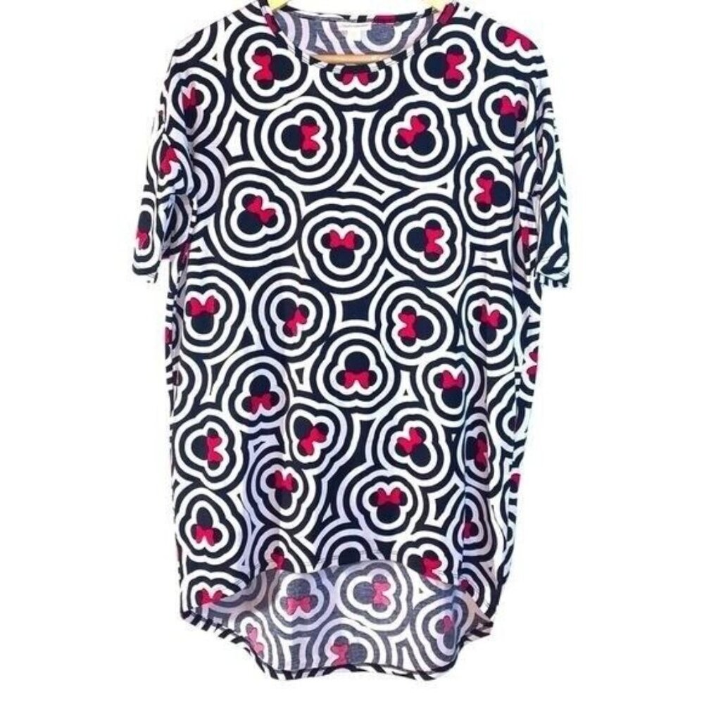 LuLaRoe Disney Minnie Mouse Irma Oversized Pullover Short Sleeve Shirt size XXL